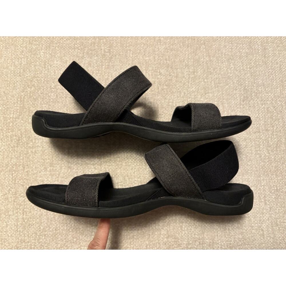 Merrell Blackout Sandals Strappy Canvas Memory Foam Black Gray J003378 Women's 7 - Picture 8 of 9